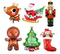 Globos de Navidad, 6 unidades, globos de gran tamaño, decoración navideña, gigante, globos de helio