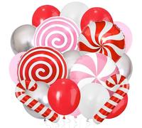 Globos de Navidad, Bastones de Caramelos Globos, Globo de Navidad Decoración, Globo Foil de Navidads, Globoes de Caramelo de Foil, Globoes para Fiesta Navidads, Navidades Globoss Hélio