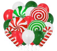 Globos de Navidad, Bastones de Caramelos Globos, Globo de Navidad Decoración, Globo Foil de Navidads, Globoes de Caramelo de Foil, Globoes para Fiesta Navidads, Navidades Globoss Hélio