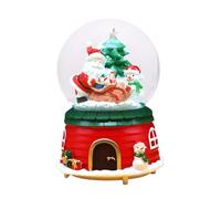 Globos de nieve navideños con campanillas, navideños con bolas de nieve, globo musical con LED, farolillos de mesa iluminados con bolas iluminadas con pilas que cambian de color para l