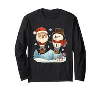 Globos de Papá Noel y muñeco de Nieve Manga Larga