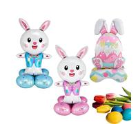 Globos de Papel Albal de Pascua - 3D 59 cm (23 pulg) Juguetes de Conejo Bonitos - Conjunto de 3 Globos Gigantes Decoración Primavera,para Interior Exterior Jardín Patio Puerta Entrada Porche Photocall