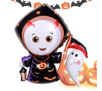 Globos de papel inflable de Halloween - formas de murciélagos, película de aluminio resistente, exhibición de vacaciones al aire libre de hinchazón fácil | Decoración del hogar embrujado