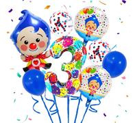 Globos de payaso,Globos payaso 3 Años,Cumpleaños Circo 3 Años, Decoraciones de Globos Payaso,Globos de Circo,para Fiesta de Cumpleaños Fiesta de Carnaval