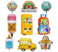 Globos de regreso a clases, mochilas escolares de lápiz, globos de papel de aluminio, decoraciones de bienvenida de regreso a clases, globos de helio de Mylar, decoraciones del primer día de clases