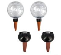 Globos de riego automático con control de riego por goteo lento para plantas de interior, ayudando a mantener la hidratación del suelo y la salud de las raíces (A)