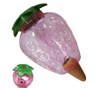 Globos de riego automático con forma de corazón y fresa | Inserto de riego de plantas para interiores y exteriores, patio, balcón, jardín, cactus en maceta