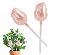 Globos de riego de plantas - Cristal de riego, 2 picos automáticos decorativos, postes decorativos para el coche, postes de inserción de maceteros automáticos, dispositivo de infrarrojos