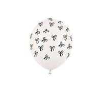 Globos decorativos con lazos negros, paquete de 6 unidades, elegantes globos de fiesta para todas las celebraciones y ocasiones especiales