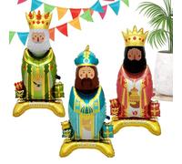Globos Decorativos de 3 Piezas de Figura Real de Pie Suministros Festivos