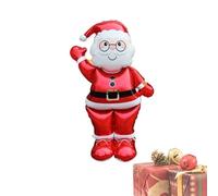 Globos decorativos de Navidad, globo decorativo grande de pie, inflable, Papá Noel, pan de jengibre, nogal con base estable, accesorios de fotos, suministros para fiestas para el hogar y el hotel