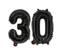 Globos del número 30, globos jumbo de aluminio número 3 y 0 de 42 pulgadas, globos de helio autosellantes para cumpleaños número 30, aniversario, decoraciones de fiesta para hombres/mujeres de 30 años