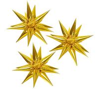 Globos Estrella Explotando, Globos de Papel de Estrella Explosion, Globos en Forma de Estrella Fiesta Disco, para Bodas, Carnavales, Fiestas, Cumpleaños, Baby Showers (Dorado)