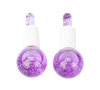 Globos Faciales, Bolas de Rodillo para la Cara que Encogen los Poros Globos Fríos 2 Piezas Reducen las Arrugas para Obtener el Mejor Regalo(Púrpura)