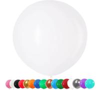 Globos Gigantes de Látex,6 Piezas Globos Grandes Redondos de Fiesta, Globo Blanco, Globos de Helio para boda, cumpleaños, baby shower, graduación, decoraciones de fiesta de ceremonia(90cm/36 inch)