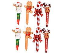 Globos Globo de bastón inflable autosellante a prueba de fugas Decoración de fiesta de Navidad para eventos festivos y reuniones festivas Hecho de papel de aluminio duradero