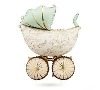 Globos grandes de carro de bebé para baby shower, rosa/verde, globos de helio vintage para recién nacidos, primer cumpleaños, revelación de género o dector de anuncio de embarazo, 29 pulgadas