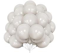 Globos Grises, 30 Globos de Látex de 12 Pulgadas de Globos Grises Mate Helio con Cinta para Hombres Mujeres Niños Fiesta de Cumpleaños Boda Decoración de Aniversario Baby Shower Despedida de Soltera