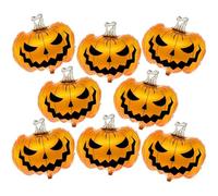 Globos Halloween Calabaza 8 Piezas Globos Halloween 25 x 30 Pulgada Naranja Helio Globos para Decoracion de Halloween, Suministros Fiestas, Cumpleaños de Niños