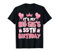Globos It's My BIG SIS's 55th Birthday 1970 55 Years Old Camiseta