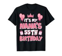Globos It's My Nana's 55th Birthday 1970 55 Years Old Camiseta