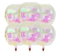 Globos láser grandes, 6 globos redondos 4D, globos de aluminio iridiscentes con láser de 56 cm, globos de aluminio iridiscentes para fiestas de graduación, Año Nuevo, decoraciones de Navidad