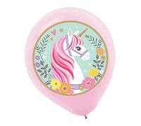 Globos mágicos de unicornio rosa de látex - Paquete de 5, 12 pulgadas (12 pulgadas) - Calidad de helio premium