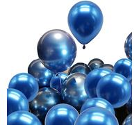 Globos metálicos azules, 100 unidades, globos de látex de 10 pulgadas para decoración de cumpleaños, boda, festival, fiesta