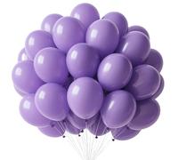 Globos Morado, 100 Piezas Globos de Látex Púrpura, 10 Pulgadas Globo Cumpleaños Macarrón Púrpura, Morado Guirnalda de globo para Cumpleaños Fiesta Baby Shower Bodas Bautizo Graduación Decoración