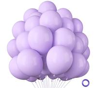 Globos Morado Pastel, 100 Piezas Globos de Cumpleaños Macarrón Morado, Globo Helio para Cumpleaños Niña Mujer Boda Baby Shower Bautismo Graduación Aniversario San Valentín Fiesta, 12 Pulgada