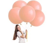 Globos Naranja 18 Pulgadas, 5 Globos de Helio Macarrón, Látex Balloons para Party Decoration, Cumpleaños, Revelación de Género, Despedida de Soltera, Bautizos, Comunión, Baby Shower