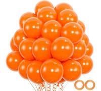 Globos naranjas, 50 globos de látex naranja de 12 pulgadas para arco de globos, cumpleaños, boda, graduación, baby shower, Navidad, Halloween, decoración de fiesta