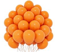 Globos Naranjas, 50 Piezas 12 Pulgadas Globos Naranjas, Globos Naranjas Látex Mate para Mujeres Niñas Niños para Fiesta Cumpleaños Temática Naranja Graduación Baby Shower Boda Decoración San Valentín