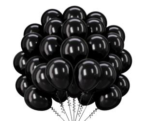 Globos Negro, Globos de Cumpleaños Negros para Halloween, 62 Piezas | Helio Globos Negro, Cumpleaños Bodas Bautismo Aniversario Happy Birthday Eid Mubarak Año Nuevo Halloween Casino, 12 Pulgadas