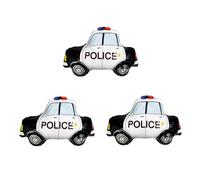 Globos negros de papel de aluminio de coche de policía, suministros de fiesta de cosplay, regalos para niños, suministros de fiesta de jubilación de policía, fiesta de cumpleaños de niños