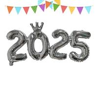 Globos numerados 2025,Globos de aluminio 2025, decoración de vacaciones de aluminio - Globo número de año nuevo, suministros para de año nuevo, decoraciones, no