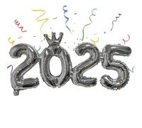 Globos numerados 2025,Globos de aluminio 2025,Decoraciones de globos numerados de Año Nuevo - Globo número de Año Nuevo para bodas, fiestas de cumpleaños, fiestas de vacaciones, celebración