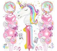 Globos Numeros Gigantes Unicornio,Cumpleaños Niñas Unicornio,Globo Numero 1