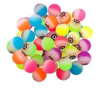 Globos oculares 24 piezas 1 ojo con racha de sangre Globos oculares de goma aterradores para Halloween que brillan en la oscuridad Bola que rebota Juguetes de Halloween a granel para regalos de fiest