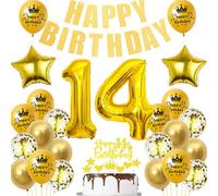 Globos oro 14 cumpleaños,oro decoracion fiesta 14 cumpleaños,14 Años Decoracion Cumpleaños niño globo,Globos 14 cumpleaños niño niña,decoracion tarta 14 cumpleaños oro,globo 14 años