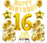 Globos oro 16 cumpleaños,oro decoracion fiesta 16 cumpleaños,16 Años Decoracion Cumpleaños niño globo,Globos 16 cumpleaños niño niña,decoracion tarta 16 cumpleaños oro,globo 16 años