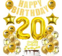 Globos oro 20 cumpleaños,oro decoracion fiesta 20 cumpleaños,20 Años Decoracion Cumpleaños hombre globo,Globos 20 cumpleaños hombre mujer,decoracion tarta 20 cumpleaños oro,globo 20 años
