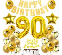 Globos oro 90 cumpleaños,oro decoracion fiesta 90 cumpleaños,90 Años Decoracion Cumpleaños hombre globo,Globos 90 cumpleaños hombre mujer,decoracion tarta 90 cumpleaños oro,globo 90 años