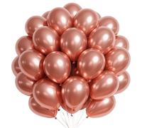 Globos Oro rosa Metálicos, 60 Piezas Globos de Látex OroRosa, 12 Pulgadas Globo Cumpleaños Oro Rosa, OroRosa Guirnalda de globo para Cumpleaños Fiesta Baby Shower Bodas Bautizo Graduación Decoración