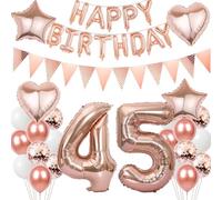 Globos para 45 cumpleaños para mujer, juego de 45 años, globos de 45 años, decoración de cumpleaños, globos de 45 años, decoración de cumpleaños para mujer, decoración de cumpleaños para 45 mujeres