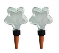 Globos para plantas de riego automático, capacidad de 200 ml, sistema automático de riego por goteo, diseño transparente para monitoreo del nivel de agua, para plantas de interior y ocupadas (estrella