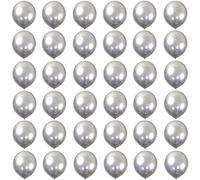 Globos Plata 5 Pulgadas,36 Globos de Helio Plata Metálico,Globos de Látex Plata Balloons para Party Decoration,Cumpleaños,Revelación de Género,Despedida de Soltera,Bautizos Comunion Baby Shower