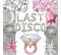 Globos plateados para despedida de soltera, 32 piezas de globos de discoteca de último rodeo para Mamma Mia Bachelorette Western Cowgirl Hippie, suministros de discoteca