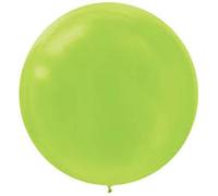 Globos redondos de látex | verde kiwi - 24 pulgadas | Pack de 25