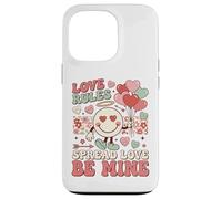 Globos Retro de corazón de San Valentín con Cara Feliz Lindo Be Mine Love Carcasa para iPhone 13 Pro